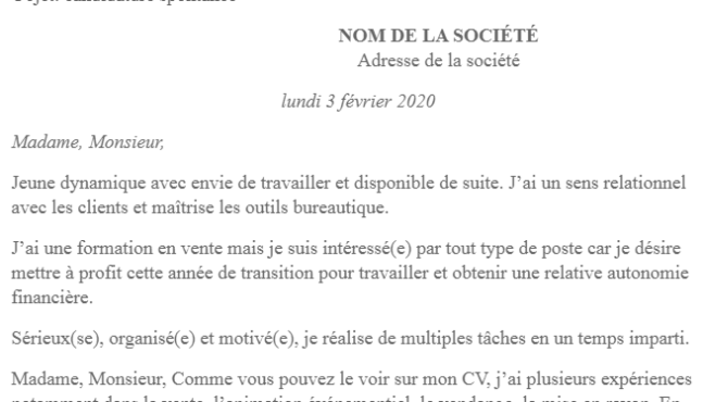 Rediger Une Lettre De Motivation Informatique - Perodua g