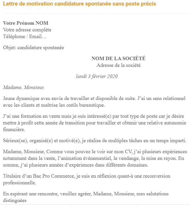 Lettre De Motivation Conseiller De Vente Debutant