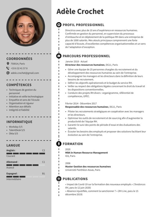 Exemples CV manager opérationnel