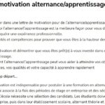 Lettre de motivation alternance/apprentissage
