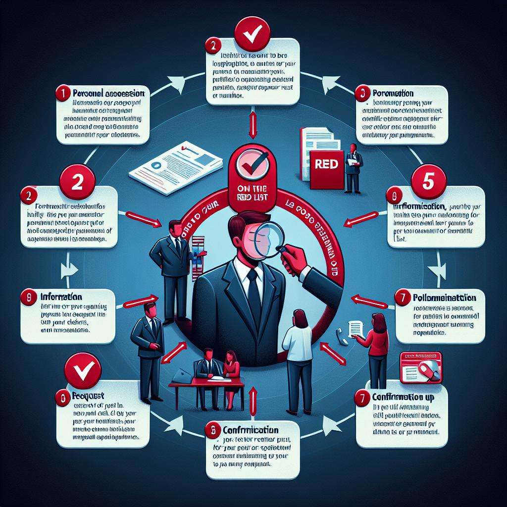 Étapes pour se mettre sur liste rouge
