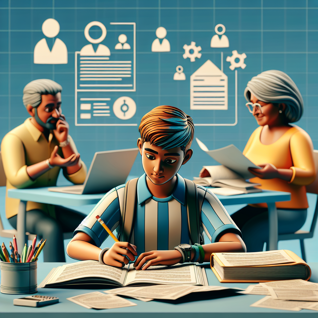 Illustration 3D de ce thème: Impact de l\'APL d\'un étudiant pour ses parents(sur l\'image merci de représenter les principaux acteurs de ce thème c\'est-à-dire: un ou des étudiants et des parents, chacun jouant son rôle dans le thème donné)