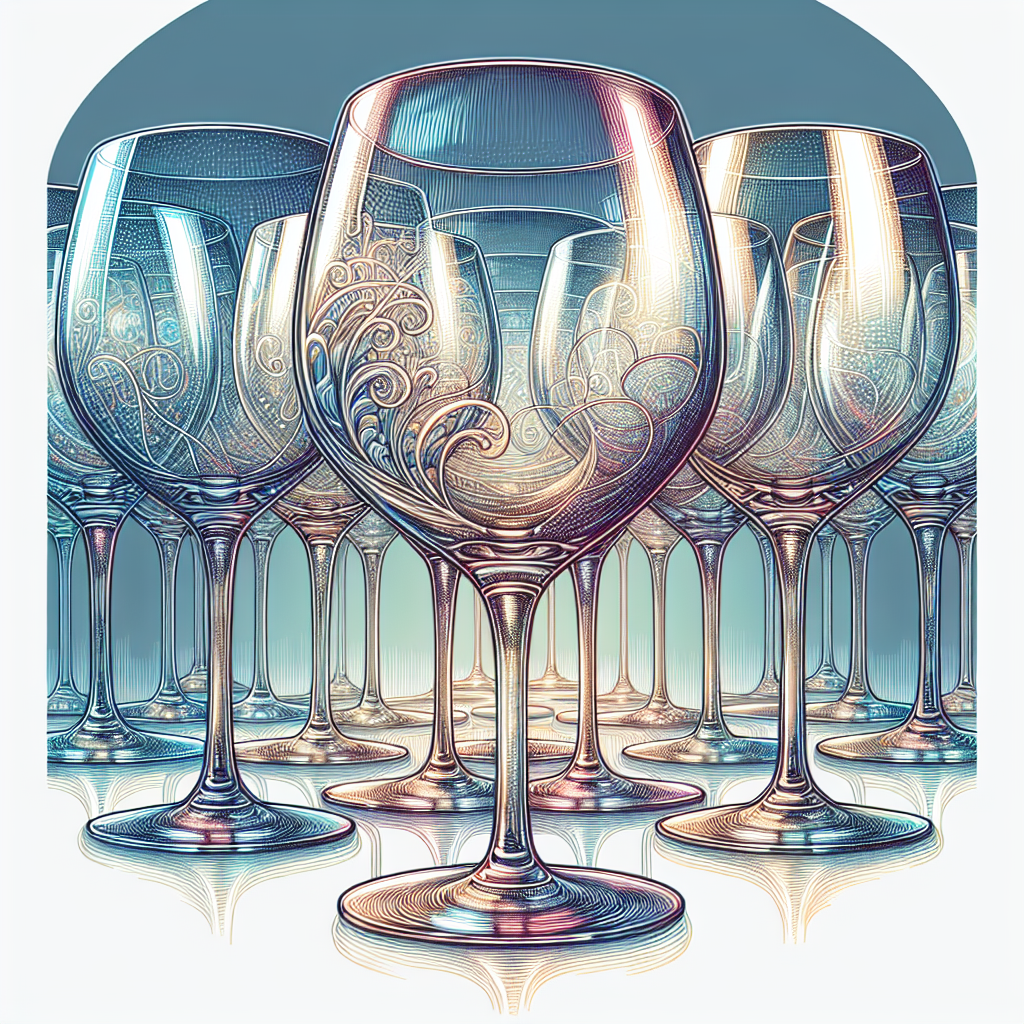 Illustration en couleur: Verres à Vin - 