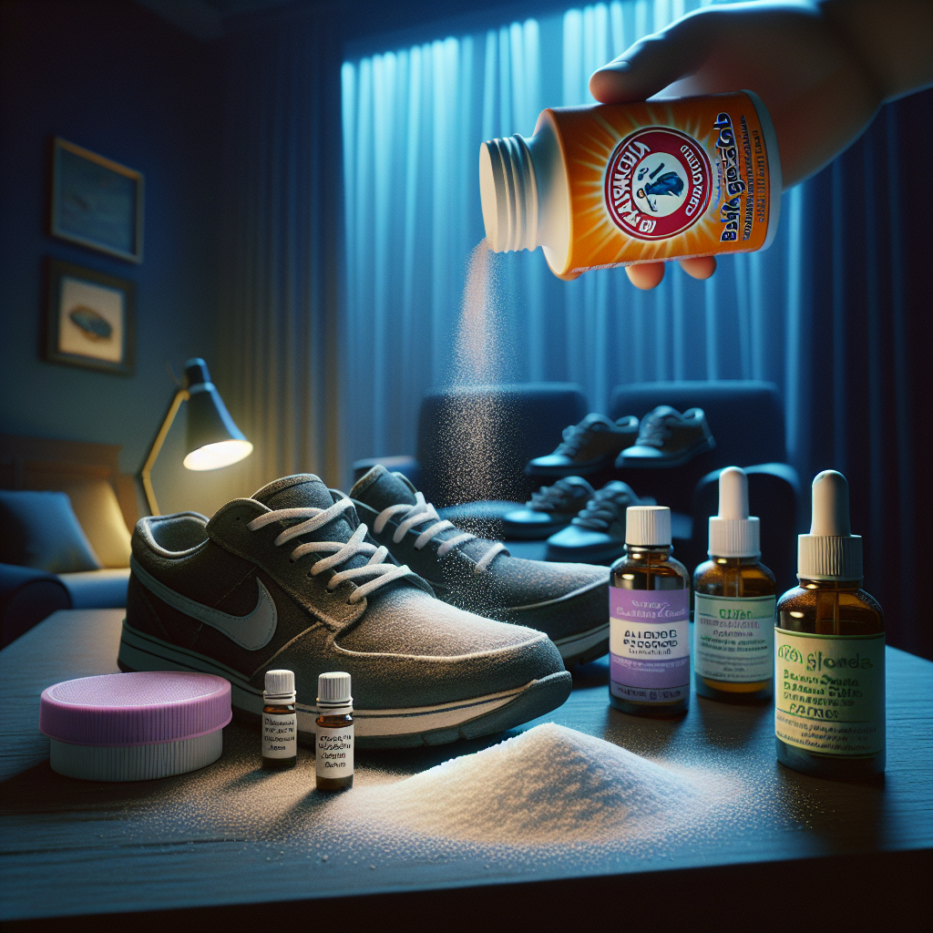Le bicarbonate de soude est un excellent neutralisant d\'odeurs. Saupoudrez-le à l\'intérieur de vos chaussures et laissez agir pendant la nuit. En plus du bicarbonate de soude, vous pouvez aussi utiliser les huiles essentielles (comme l\'huile de tea tree ou l\'huile de lavande) en raison de leurs propriétés antibactériennes et antifongiques.