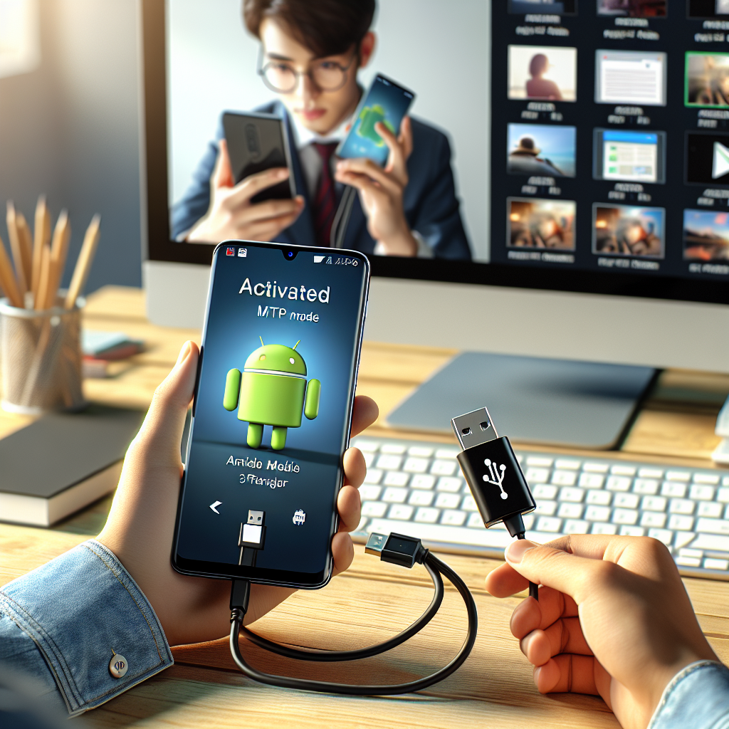 Emplacement du mode MTP sur Android