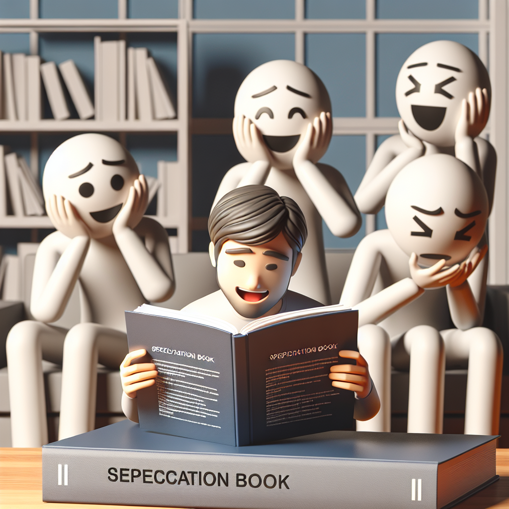 illustration 3 D en image dans une scène de la vie quotidienne de l\'émotion dégagée par ce terme: Cahier des charges en anglais