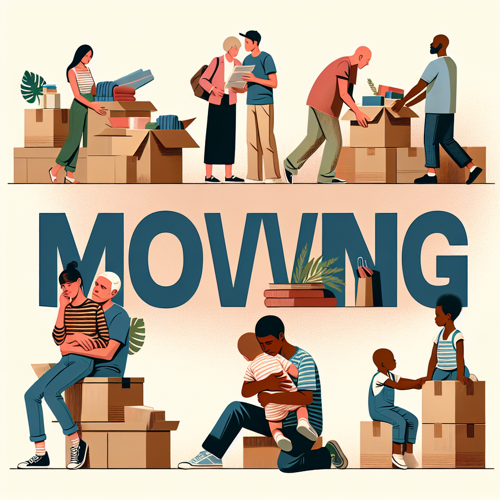 illustration en image dans une scène de la vie quotidienne de l\'émotion dégagée par ce terme: Que veut dire \"moving\"