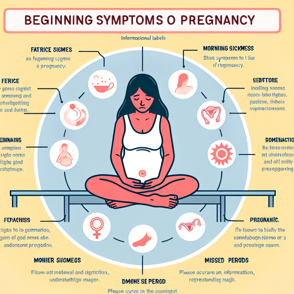 illustration en image pour ceci: Symptôme début de grossesse: premier symptôme et tous les autres