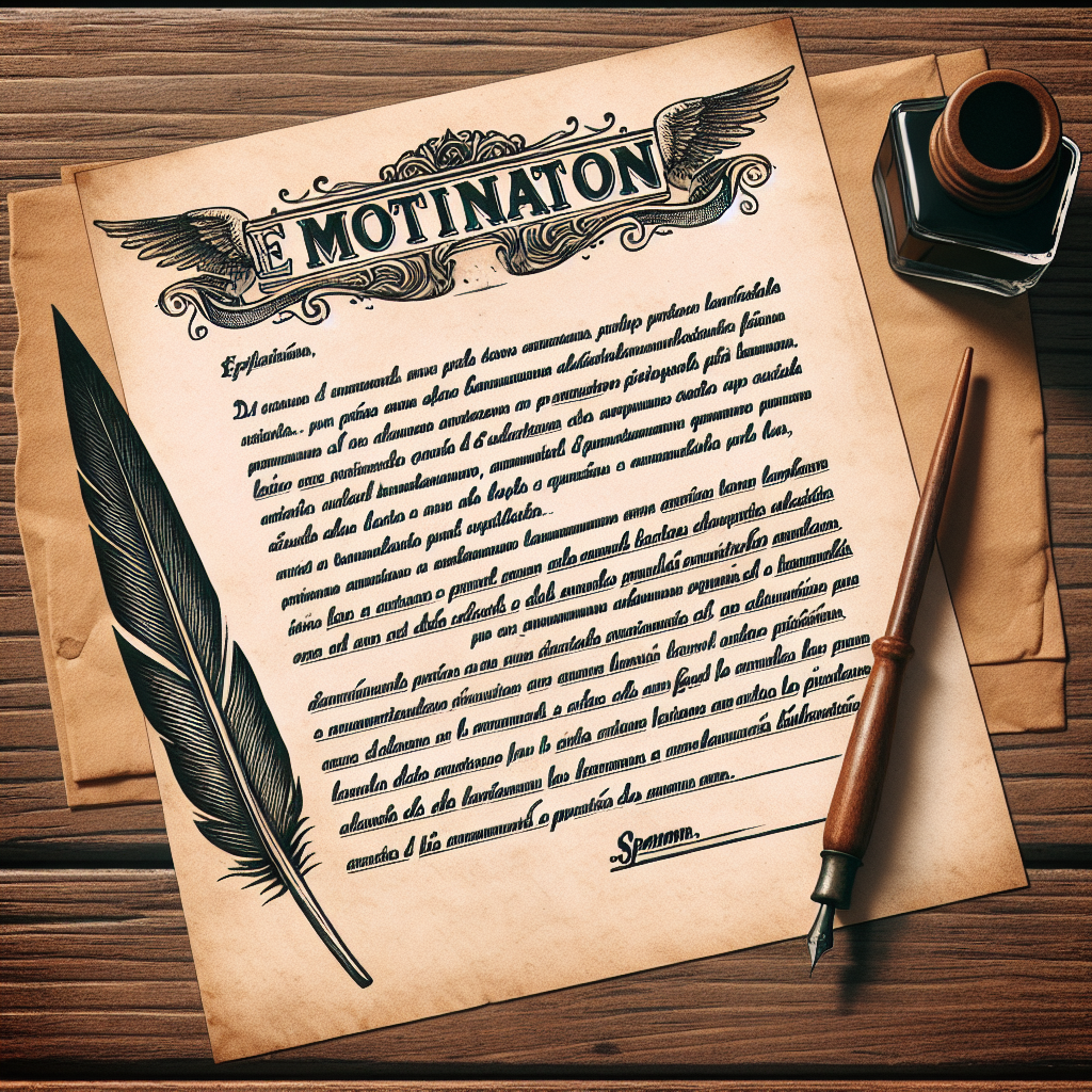 illustration en image tout en restant dans le contexte: \"Exemple de Lettre de motivation en espagnol\"