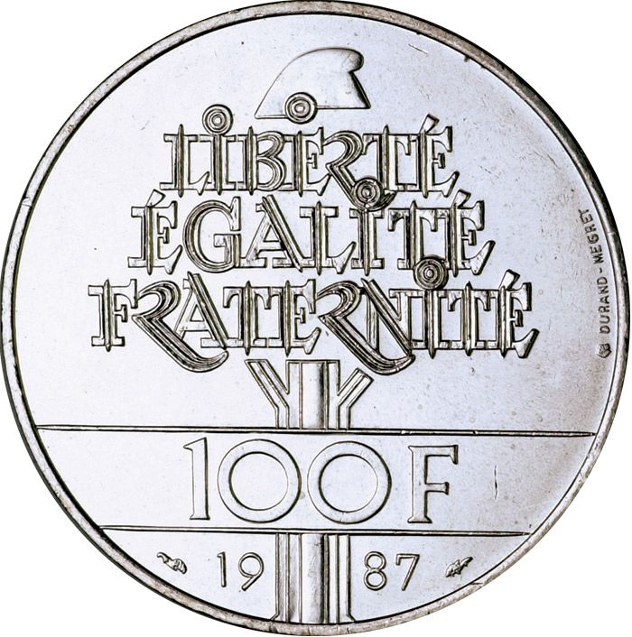 piece de 100 francs 1987 valeur