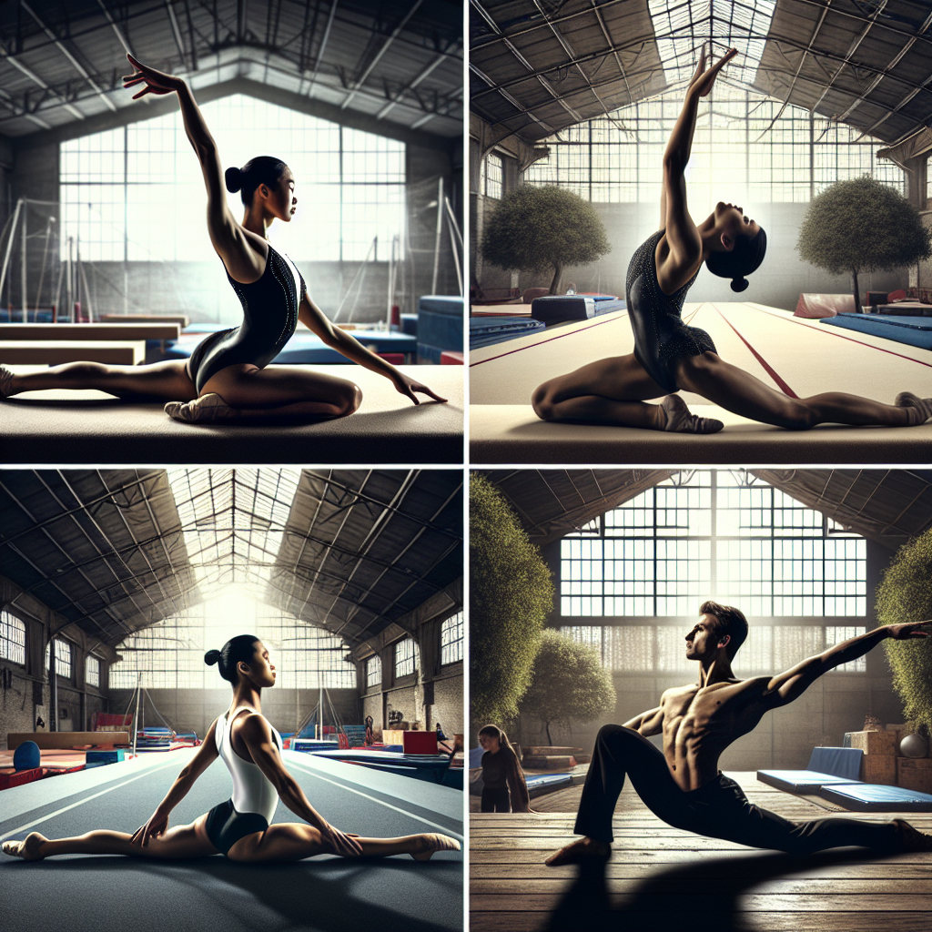 Image réelle pour: \"Grand écart\" (contexte: gymnastique)- 4 images