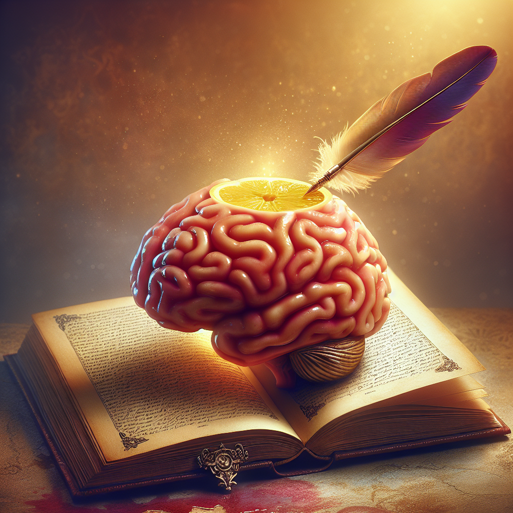 transmettez en image l\'émotion de cette phrase: \"food for thought\"