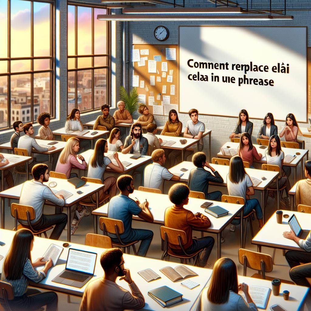 Comment remplacer cela dans une phrase