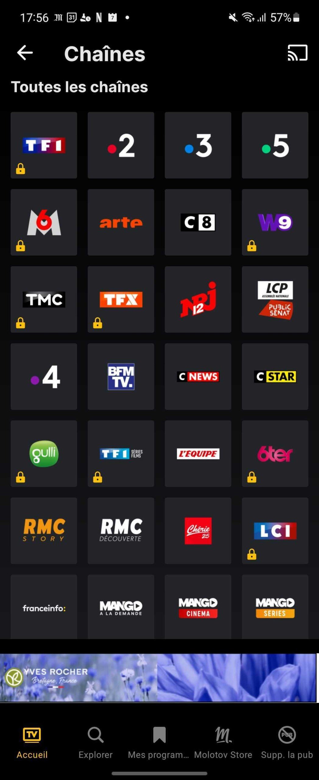 Quelles sont les chaines de la TNT