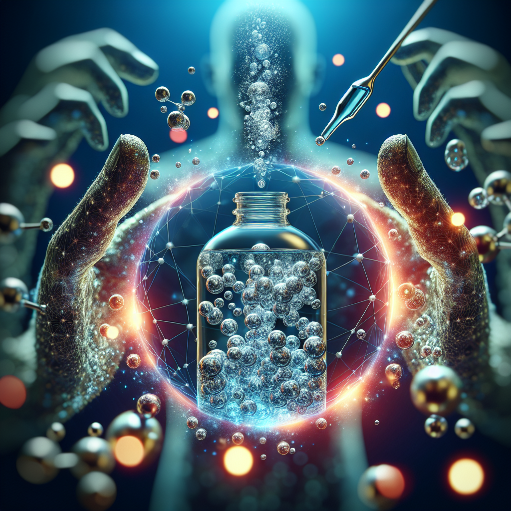 imaginer une image en couleur pour: L\'argent colloïdal est une suspension de particules d\'argent dans de l\'eau distillée, reconnue pour ses propriétés antiseptiques, désinfectantes et de cicatrisation, ainsi que pour son utilisation dans le traitement de certains troubles digestifs.