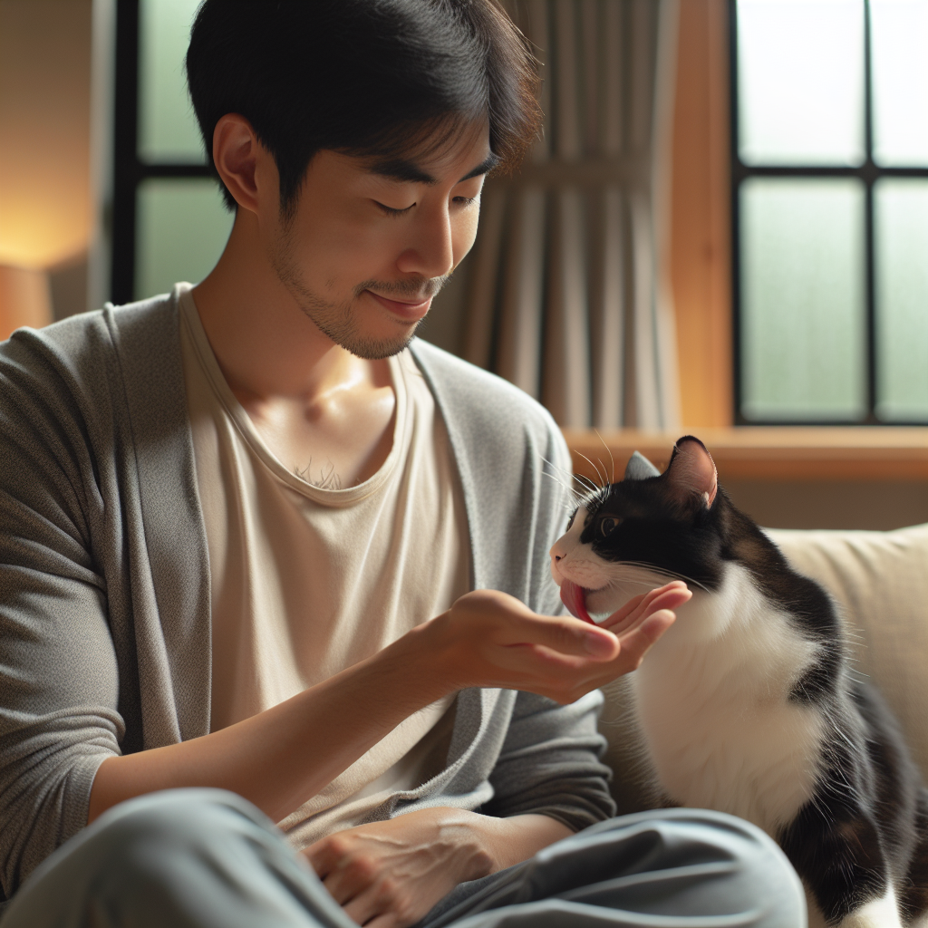 IMAGINER UNE IMAGE POUR: Pourquoi mon chat me lèche