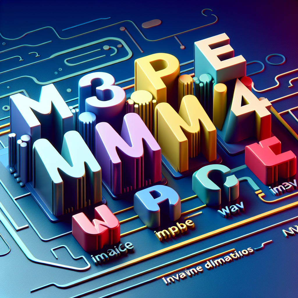 imaginez une image: 4 formats de fichier audio et/ou vidéo