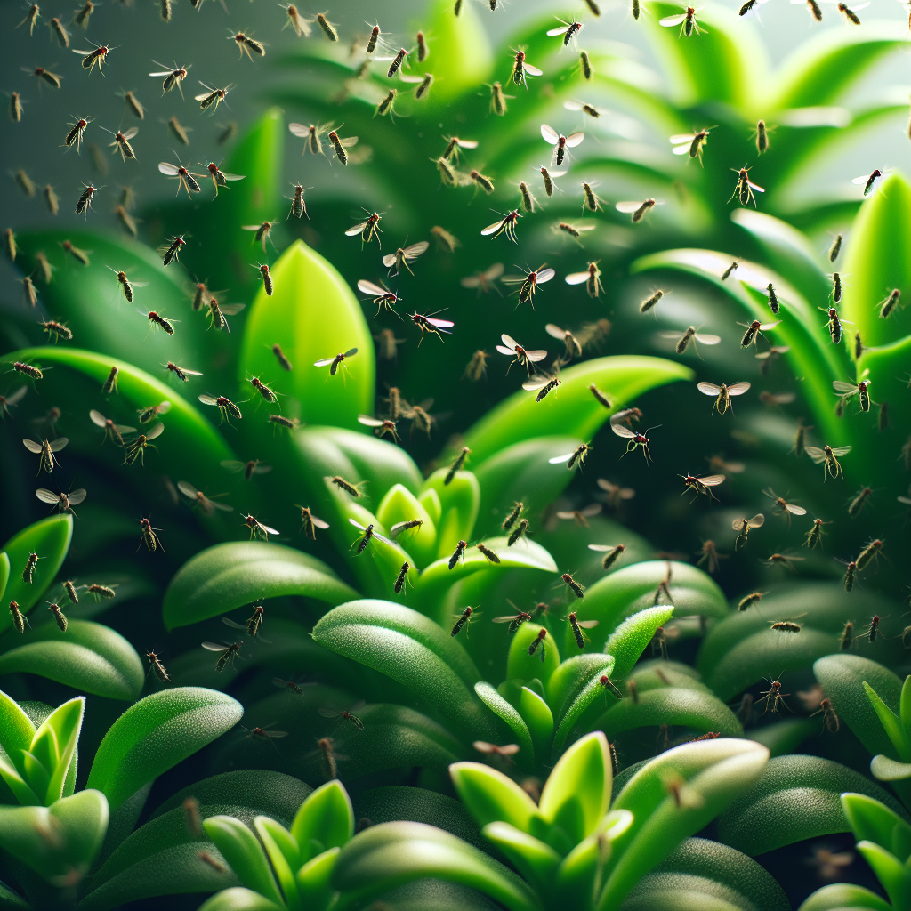 Moucherons dans les plantes