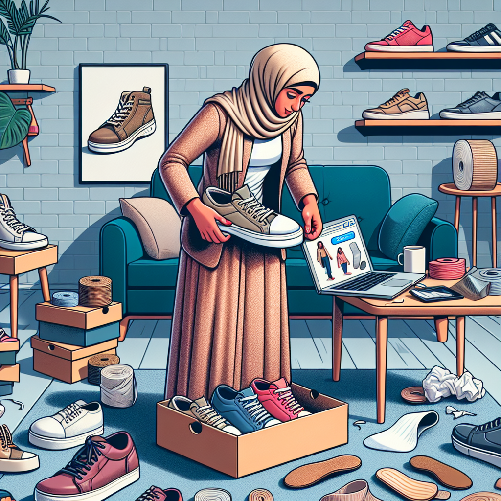 imaginez une scène logique et du quotidien pour \"Astuces pour chaussures trop grandes\"